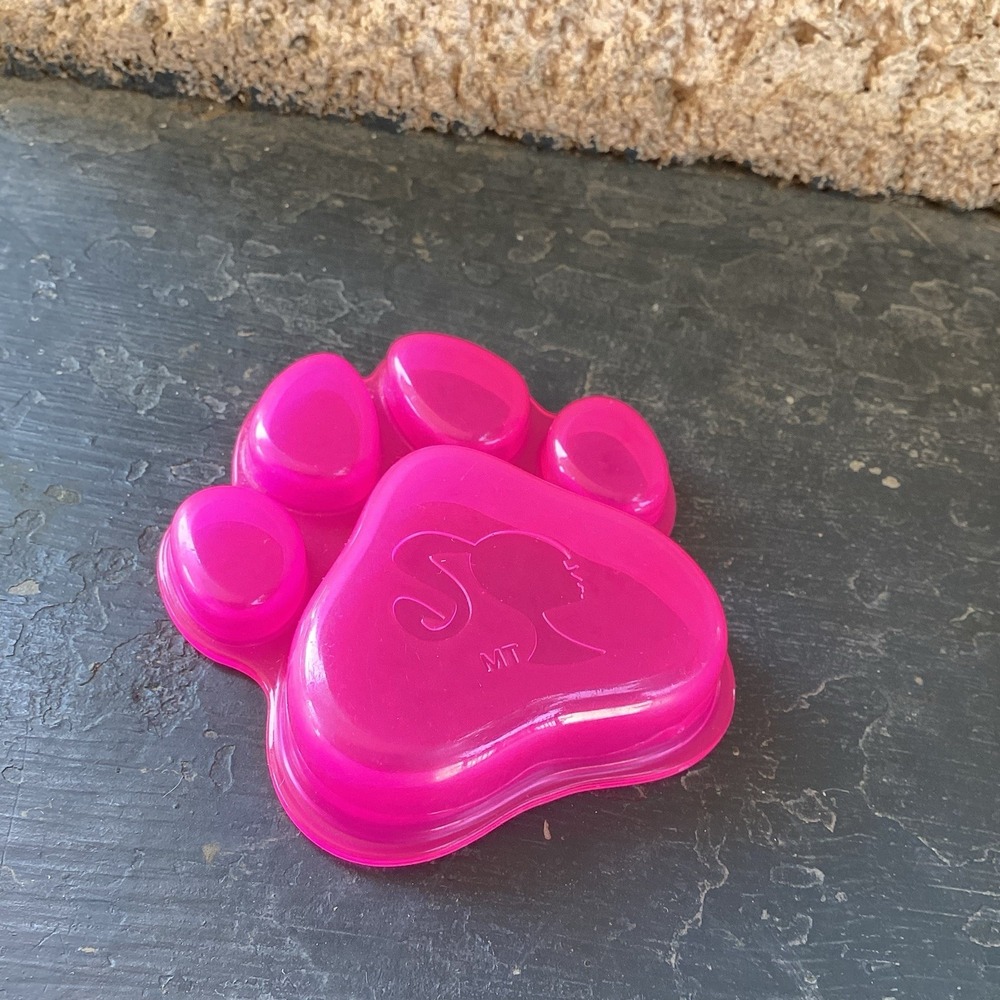 Barbie Pink Puppy Pet Paw Shaped Bath Replacement Plastic Accessory Toy